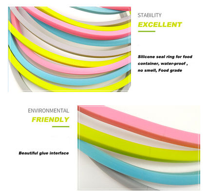Food Container Seal Ring Waterproof Silicone Rubber Seal 50 Shore A Bonded Seal Ring