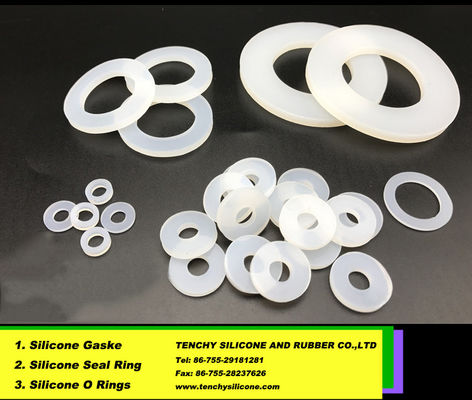 CustomSilicone Rubber Seal Gasket  Round Flat UL Weatherproof 25kN/M Silicone Seals